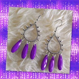 💜NEW Bohemian Antique Silver PURPLE Bead